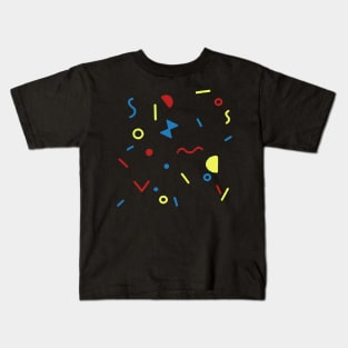 90s geometric pattern (white background) Kids T-Shirt